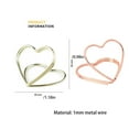 thumbnail image 3 of relayinert 10Pcs Dining Table Clips Metal Heart Double-Layer Cards Holders DIY Desktop Message Crafts Stand Business Party Restaurant Rose Gold, 3 of 6
