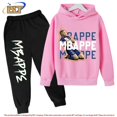thumbnail image 3 of Conjunto de sudadera y pantalones con estampado de Mbappé para niños, primavera y otoño, conjunto de ropa deportiva de 2 piezas para niños y niñas, ropa para niños, 3 of 5