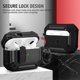 thumbnail image 2 of Funda Airpod Pro con clip de bloqueo seguro, serie Military Armor, carcasa rígida resistente de cuerpo completo para hombres y mujeres con llavero mosquetón, protección a prueba de golpes, 2 of 5
