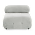 thumbnail image 5 of Convertible Modular Sectional Sofa Couch, Velvet L-Shaped Sectional Sofa with Reversible Ottoman, Modern 4 Seater Button Tufted Corner Sofa Cloud Couch for Living Room Apartment, Light Grey, 5 of 9