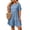 Light Blue plus size boho mini dress a1, variant on Women Plus Size Flowy Ruffle Mini Dresses Short Sleeve Round Neck Boho Casual Summer Travel Beach Sundresses, Black 4XL