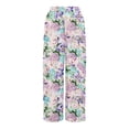 thumbnail image 7 of Dress Pants Women Petite High Waisted Wide Leg Summer Beach Vacation Pants Boho Lounge Casual Palazzo Trousers, 7 of 7