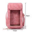thumbnail image 2 of Bolso Bandolera Pequeño para Teléfono Celular para Mujer - Bolso Bandolera Ligero de Cuero PU para Mujer Mini Monedero para Teléfono,Rosado, 2 of 5