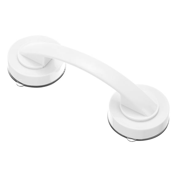 Suction Cup Door Handle, 1 Pack ABS Shower Door Handle, Adhesive Push Pull Armrest for Bathroom (White, 194x65mm)