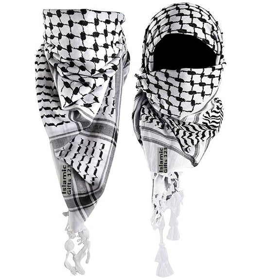 Shemagh Desert Keffiyeh Scarf B W Shemagh Cotton Arab Keffiyeh Scarf Men Head Neck Face Wrap Cotton Men Military Woven Not Printed Ramadan Gift