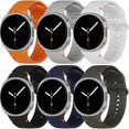 thumbnail image 1 of Chenchen Sport Bands Compatible for Samsung Galaxy Watch 8/8 Classic Band,No Gap One Click Soft Silicone Replacement Strap for Galaxy Watch 8 40 44mm/8 Classic 46mm Men Women-6 Packs, 1 of 1