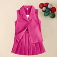 thumbnail image 5 of AherBiu Little Girls 3 Piece Sets Tank Tops Blazer Vests with Pleated Mini Skirts Formal Dress Outfits, 5 of 5