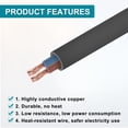 thumbnail image 3 of 1PCS 9.84ft Cable de Extensión de Alimentación DC Negro 5.5mm x 2.1mm Cable de Adaptador de Alimentación 12V Hembra a Macho para Cámara IP, CCTV, LED, Monitores, Más, 3 of 7