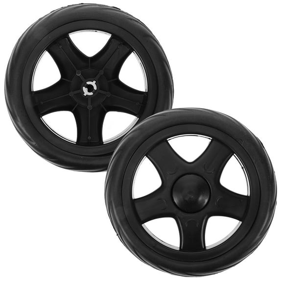 EXHUMKY Exhumky Small Dolly Cart Wheels Replacement 4pcs Black Plastic