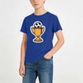 thumbnail image 2 of Atogsazn Soccer Printed T-shirt for Boys Kids Casual Short Sleeve Crew Neck Casual Tees For Kids Sports Blue 12-13 Years Fashion, 2 of 7
