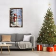 thumbnail image 4 of ZHONGYUTONG Christmas Canvas Wall Art Snowman and Cardinal Picture Window View Prints (12"x18"), 4 of 6