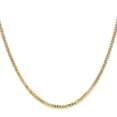 thumbnail image 2 of 10K Yellow Gold Curb Chain Styles Necklace 2.2 mm Flat Beveled 18 inch, 2 of 4