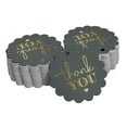 thumbnail image 1 of Inkdotpot Pack Of 100 Thank You Bridal Shower Favor Paper Tags Craft Real Gold Foil Hang Tags, 1 of 7