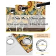 thumbnail image 5 of Sunflower Blackout Curtains for Bedroom - 84 Inch Long Light Blocking 2 Panels Set, Yellow Summer Botanical Flowers Wooden Thermal Insulated Living Room Drapes Grommet Window Curtains 52"x84", 5 of 8