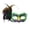 A003- C, variant on Gold Masquerade Mask for Women, 13 Inch Venetian Masquerade Masks with Peacock Feathers, Purple and Green Mardi Gras Mask for Masquerade Party Halloween Mardi Gras Accessories, 1