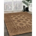 thumbnail image 3 of Ahgly Company Machine Washable Indoor Square Traditional Saddle Brown Area Rugs, 3' Square, 3 of 7