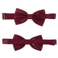 thumbnail image 3 of serony 3 Pcs Nœud Papillon en Satin pour Homme Cummerbund Mouchoir Rouge Vin, 3 of 9