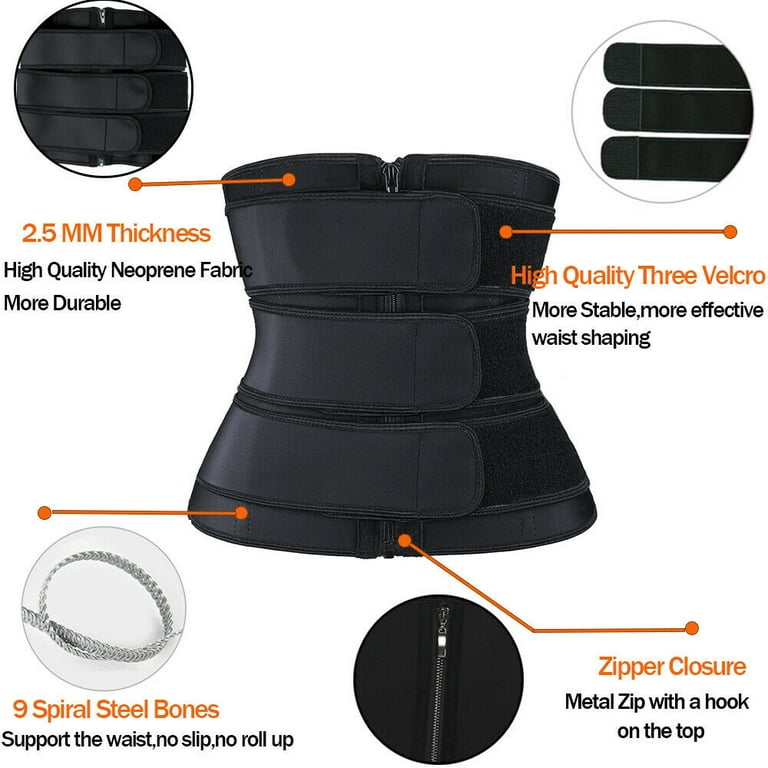 Waist Trainer Three Belt For Women Sauna Sweat Body Shaper Weight