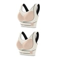 thumbnail image 5 of 2PCS Women Front Criss Cross Side Buckle Bra Push up Wireless Support Bras Full Coverage Comfort Sports Bras, 5 of 5