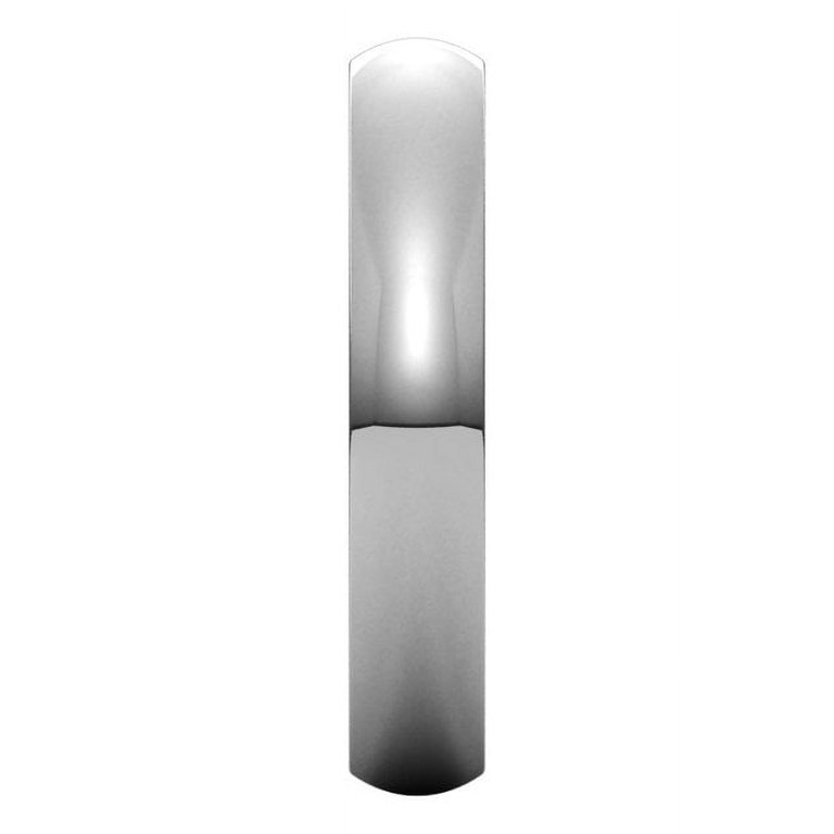 14K White 4 mm Half Round Comfort Fit Heavy Band Size 6 IRH6