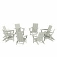 thumbnail image 5 of WestinTrends Ashore Adirondack Chairs Set of 8, All Weather Poly Lumber Folding Outdoor Patio Chairs, Modern Farmhouse Plastic Garden Lawn Deck Fire Pit Chairs, Sand, 5 of 7