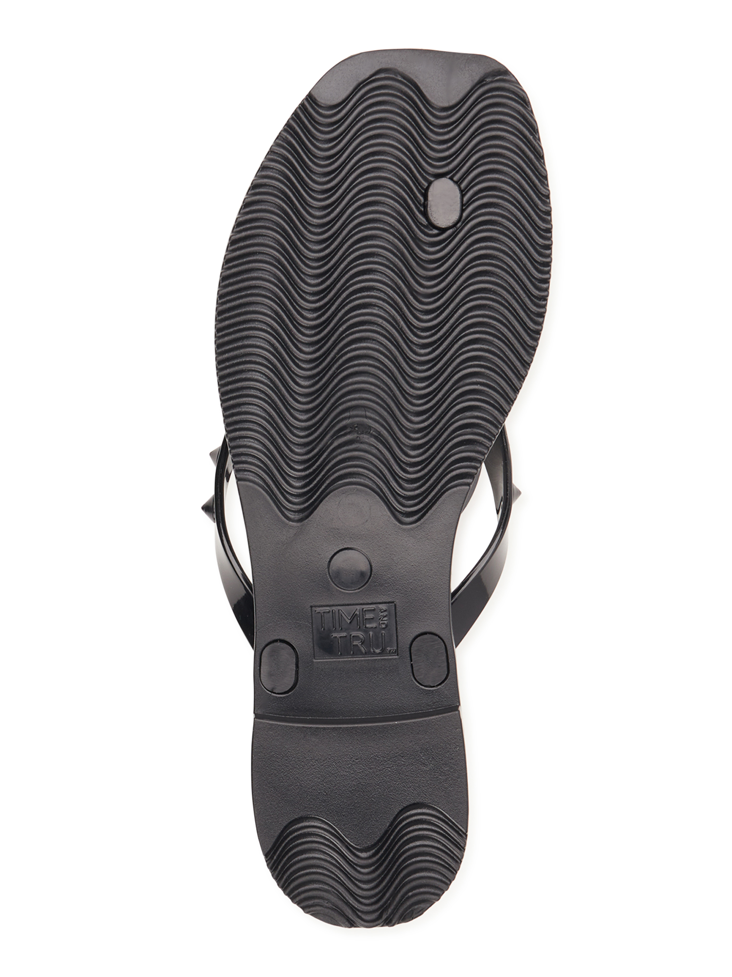 Time and Tru Women's Studded Jelly Flip Flop Sandals