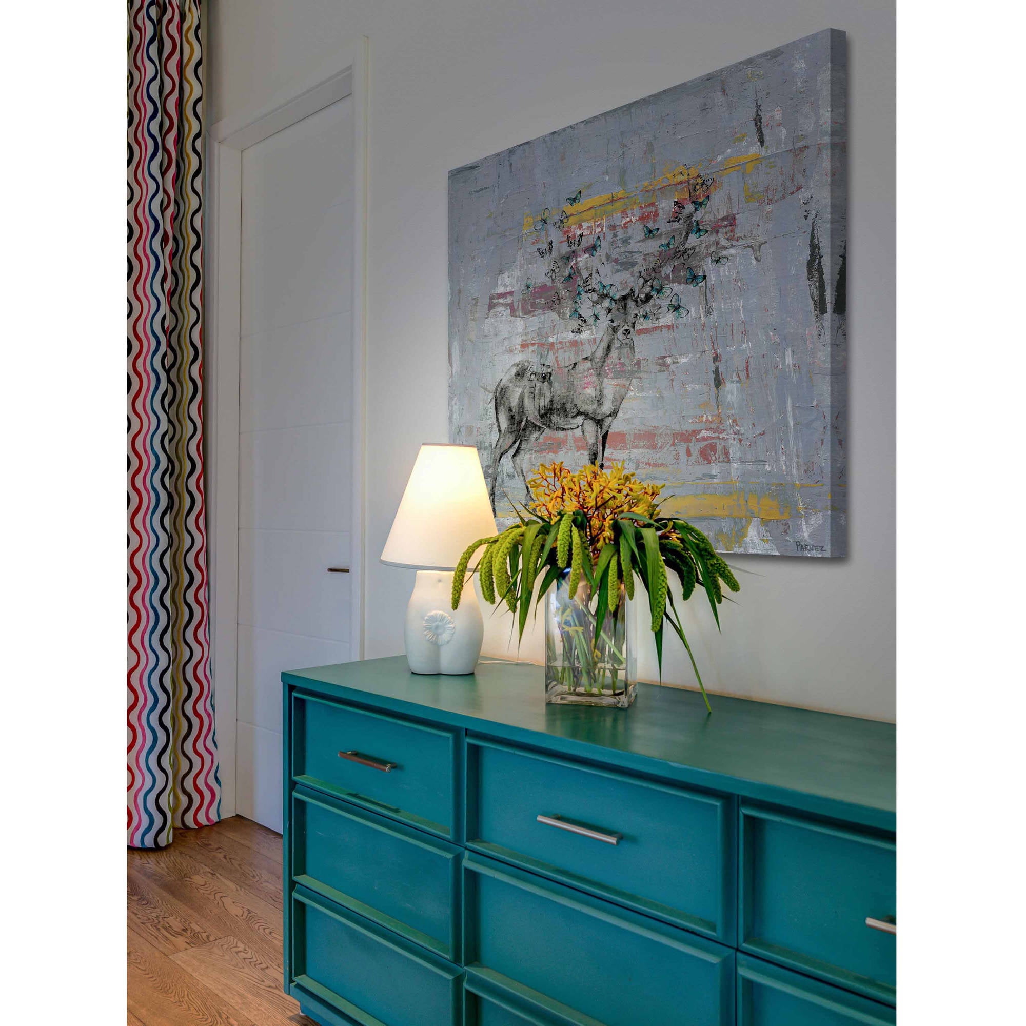 Full Antlers Painting Print on Wrapped Canvas