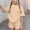 Beige, variant on Fnooota Girls Athletic Outfit Sets Size 10-12, Summer Running 2 Piece Short Sleeve Kids Clothing Sets Pink Size 10-12