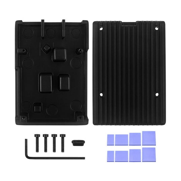 Armor Case V5 Black Aluminum Alloy Passive Cooling Casing for Raspberry Pi 5 G O9F1