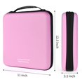 thumbnail image 2 of CD Case, 192 Capacity EVA DVD Case Pink Portable Zipper Holder Disc Storage Organizer Wallet, 2 of 6
