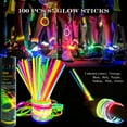 thumbnail image 4 of OneAndes 144 Pcs Glow Party Supplies, 100 Pcs Foam Glow Sticks, 20 Pcs LED Glasses and 24 Pcs Glow Sticks Bracelets, Neon Party Favors for Glow Party, Wedding, Concert, Raves and Birthday, 4 of 7