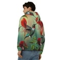 thumbnail image 4 of Vsdgher Hummingbird Floral Paradise Mens Hoodies Zip Hoodie, Hoodies for Men, Zip-up Hooded Sweatshirt-Large, 4 of 5