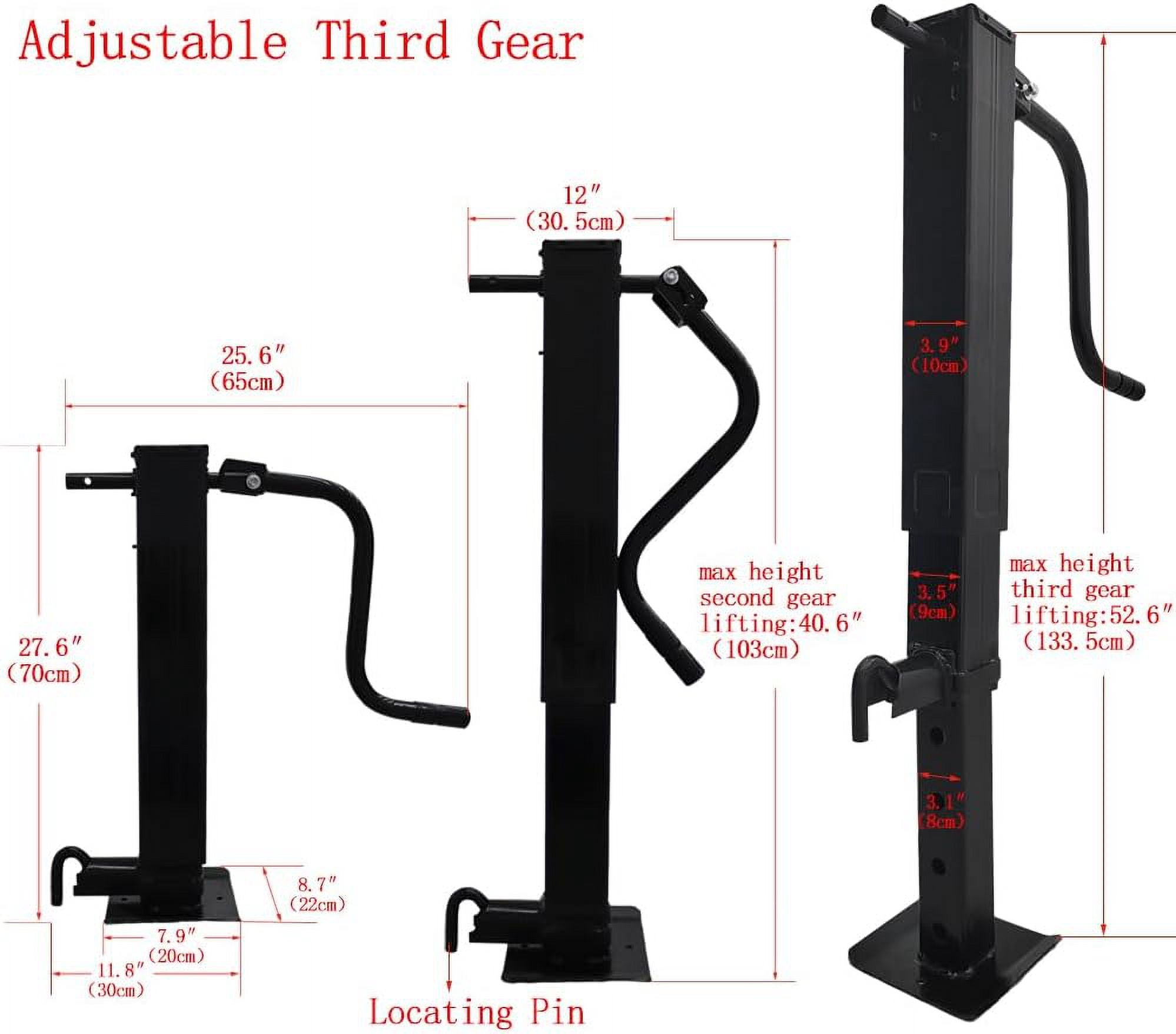 PreAsion Trailer Jack 12000 Pounds Heavy Duty Square Jack Hand-Lifting Adjustable Mobile House Jack