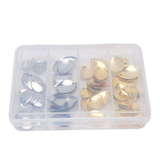 Fishing Rotating Spoons, 80Pcs Fishing Rotating Blades for Saltwater and Freshwater