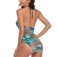 thumbnail image 4 of Traje de baño para mujer, traje de baño con estampado floral cruzado, traje de baño sin espalda para mujer, True Excellence, 4 of 6