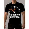 thumbnail image 1 of Camiseta de cuello redondo y manga corta con estampado de cerveza y letras "Necesito Cerveza" para hombre, diseño novedoso. Tops elegantes y modernos para el verano. Camisetas informales., 1 of 4