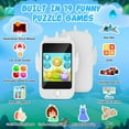 thumbnail image 6 of TOPCHANCES Kids Toys Phones, Toddlers Smart Cell Phone with 19 Educational Games, Camera, MP3 Music Player, Phone Calls, Xmas Birthday Gifts Electronic Learning Toy for Boys Girls Age 3+  ( White ), 6 of 9