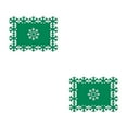 thumbnail image 4 of Kearding Manteles individuales Festival Navidad vacaciones boda cena copos de nieve aislamiento térmico comedor Mat tela bandeja almohadilla cocina Verde/35*25cm 2piezas Kearding CBP443900, 4 of 6