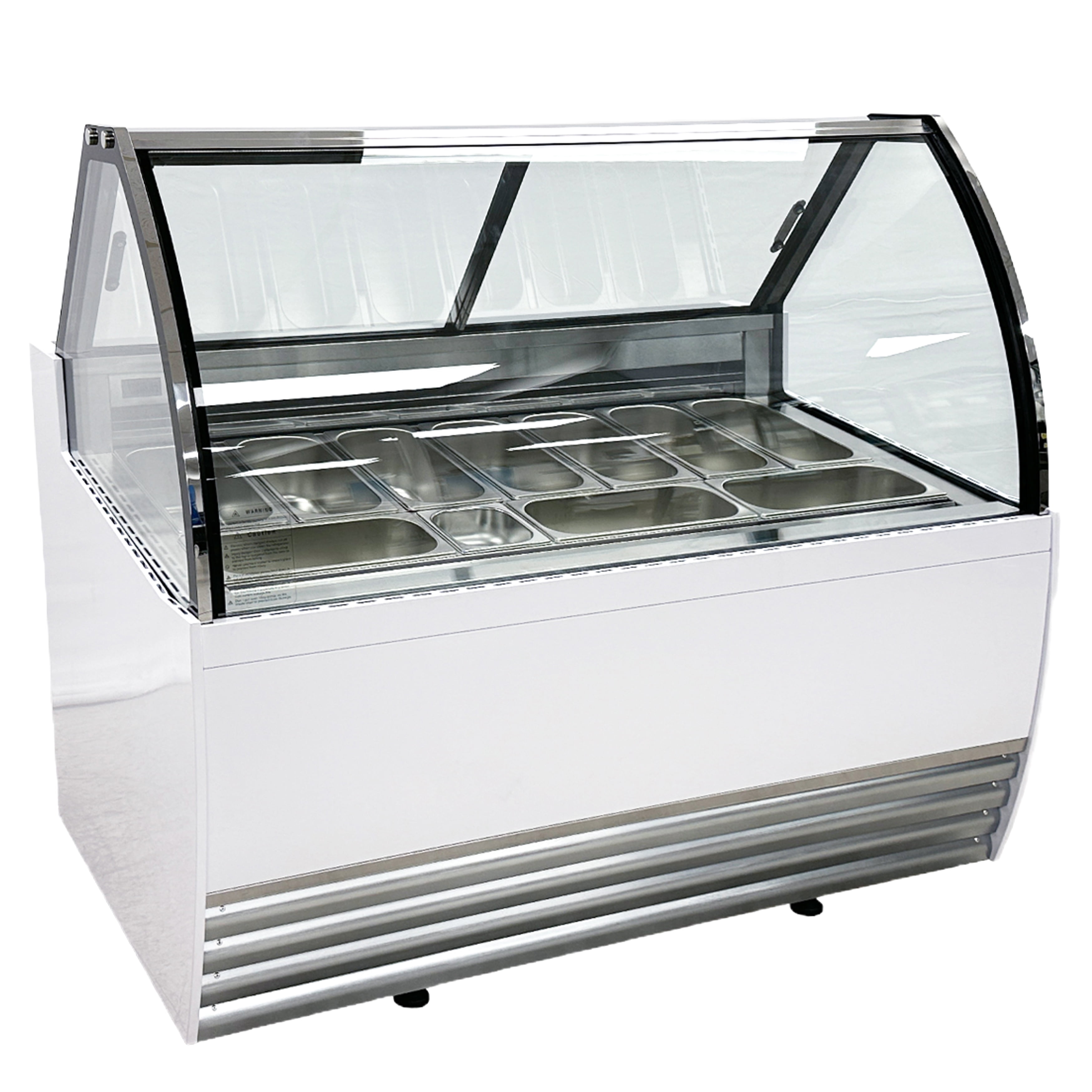 55.5 in. 10 Pan Gelato Display Freezer, Ice Cream Display Freezer, Gelato Showcase Dipping Cabinet NSF Certified
