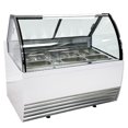 thumbnail image 4 of 55.5 in. 10 Pan Gelato Display Freezer, Ice Cream Display Freezer, Gelato Showcase Dipping Cabinet NSF Certified, 4 of 12