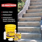 ABATRON Abocrete Kit - Self-Leveling Concrete Epoxy Patching and Filling Compound - Concrete Repair and Cement Crack Filler Kit - Light Gray (Sand Included, 1.25 QTS)
