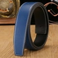 thumbnail image 5 of High-quality 3.7cm Trouser Jeans Belt Decor Replace Strap Durable Leather Belt Strap No Buckle Belt Waistband Genuine Leather YELLOW, 5 of 8