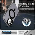 thumbnail image 3 of Dteck for iPhone 16 Magnetic Case Cover, Shockproof Supports Wireless Charging Hard PC Back TPU Bumper Phone Case, Black, 3 of 7