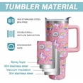 thumbnail image 3 of 40 oz Unicorn Tumbler With handle and straw,Stainless Steel Cup Extra Large Vacuum Double Wall Insulated Tumblers Travel Mug,Hot and cold beverages Car Cup, 3 of 5