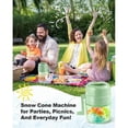 thumbnail image 4 of Snow Cone Machine Shaved Ice Machine Manual Ice Shaver Machine Double Stainless Steel Blade Ice CrusherGreen, 4 of 5