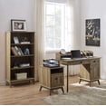 thumbnail image 6 of Eden Home Wood Writing/Computer Desk with Hutch in Golden Oak, 6 of 7