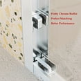 thumbnail image 6 of 48"W x 72"H Semi-Frameless Double Sliding Shower Door 1/4" Glass Chrome Upgraded, 6 of 9