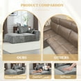 thumbnail image 7 of 2 Seater Modular Sofa Couch, Soft Chenille Cloud Chaise Lounge Sofa with Pillows, Comfy Lounge Chair Indoor, Oversized Reclining Sofa, Fluffy Couch, Gray, 7 of 7