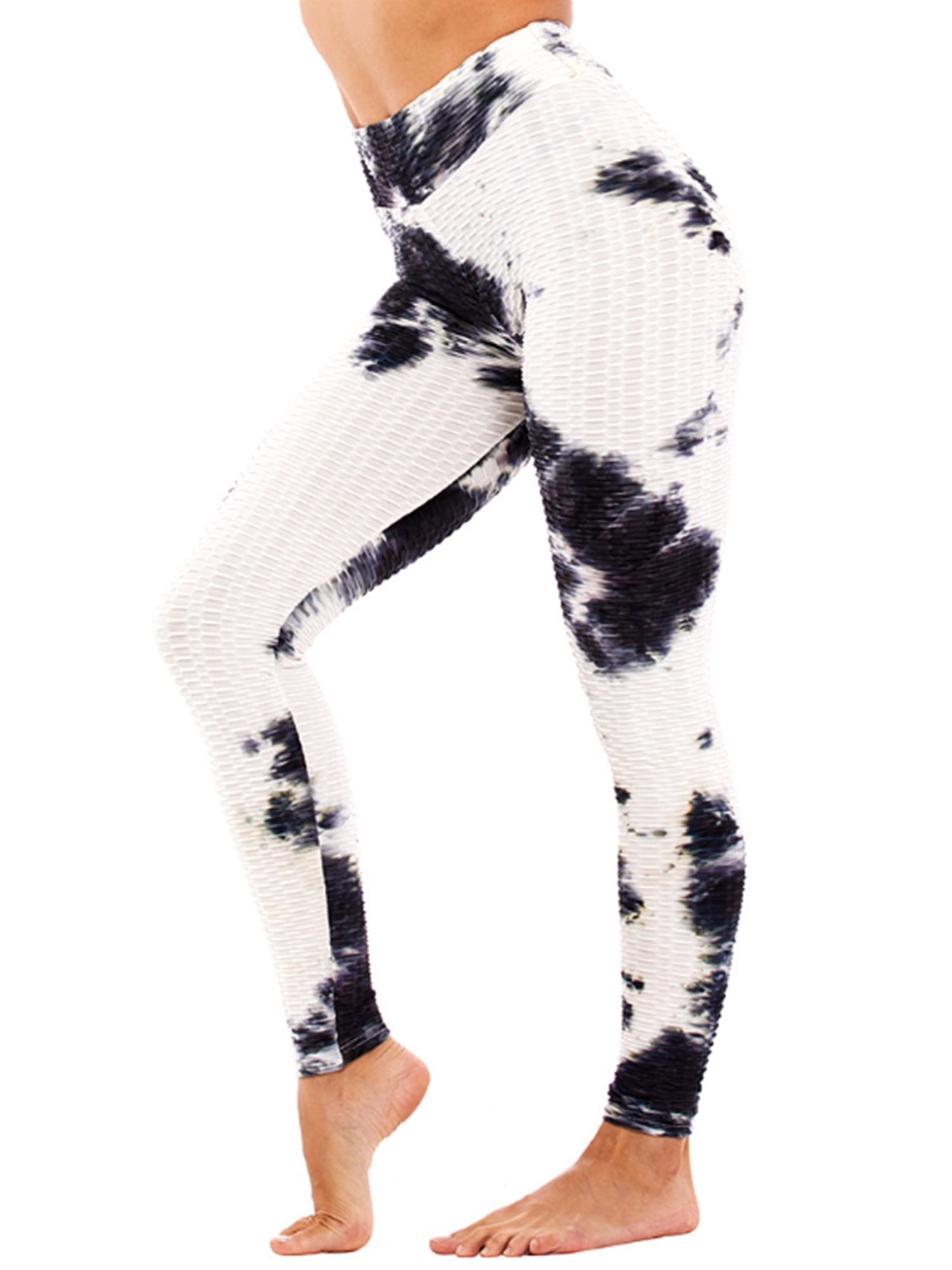 Womens Anti Cellulite Yoga Pants Tie Dye Leggings Scrunch Stretch Fitness Sports