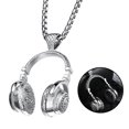 thumbnail image 1 of Qarigey DJ Music Auriculares Colgante Collar Cadena de cuello largo Hombres Mujeres Hip Hop Rock Joyería Regalo, Plata Ropa, zapatos y accesorios Miscelánea Plata, 1 of 1